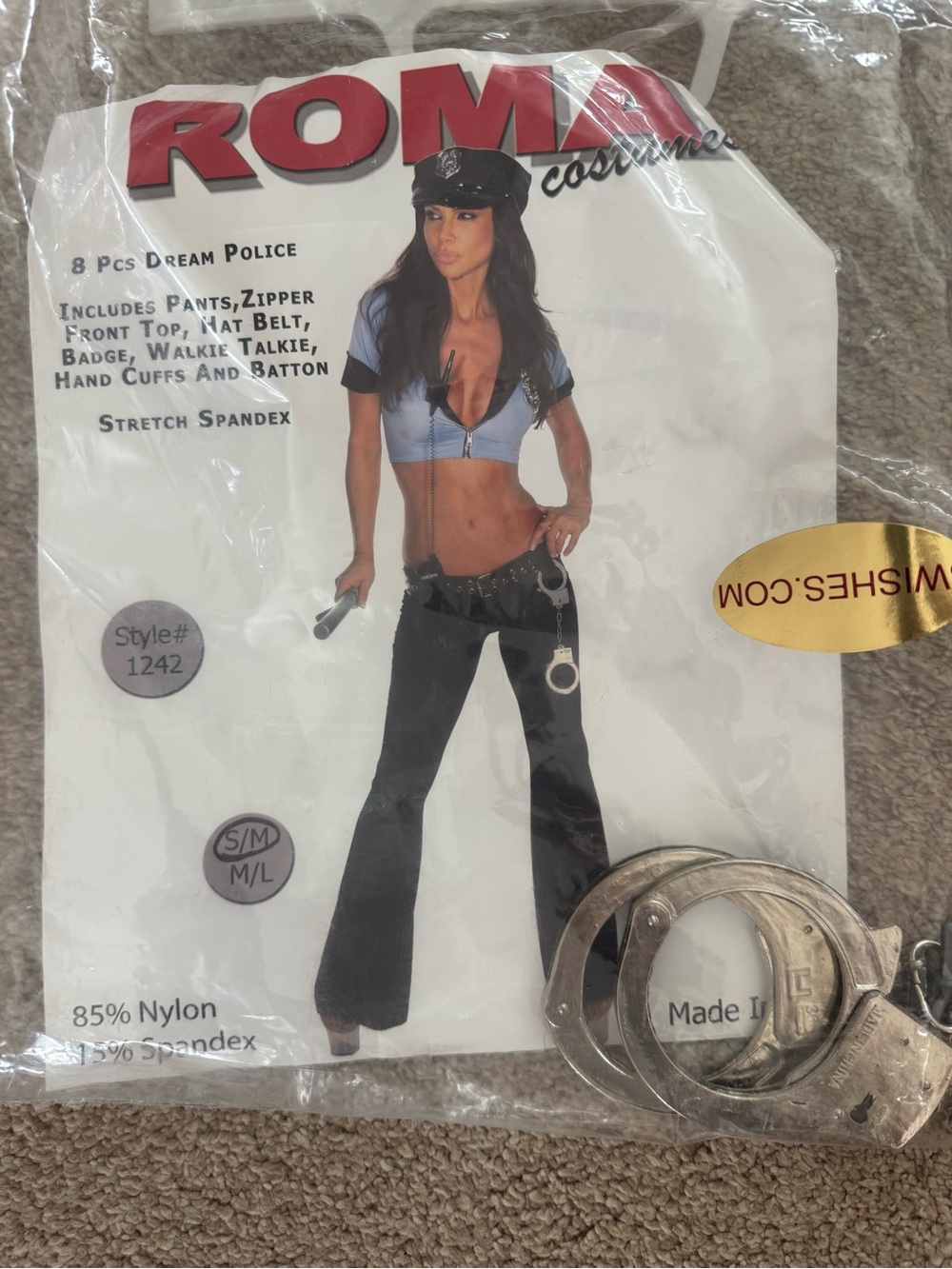 Sexy Cop Police Costume, Size S/M